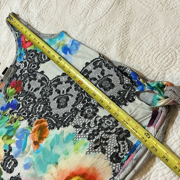 Desigual Crystal tank. Asymmetrical tie. NWT. Size US Medium - Picture 9 of 14